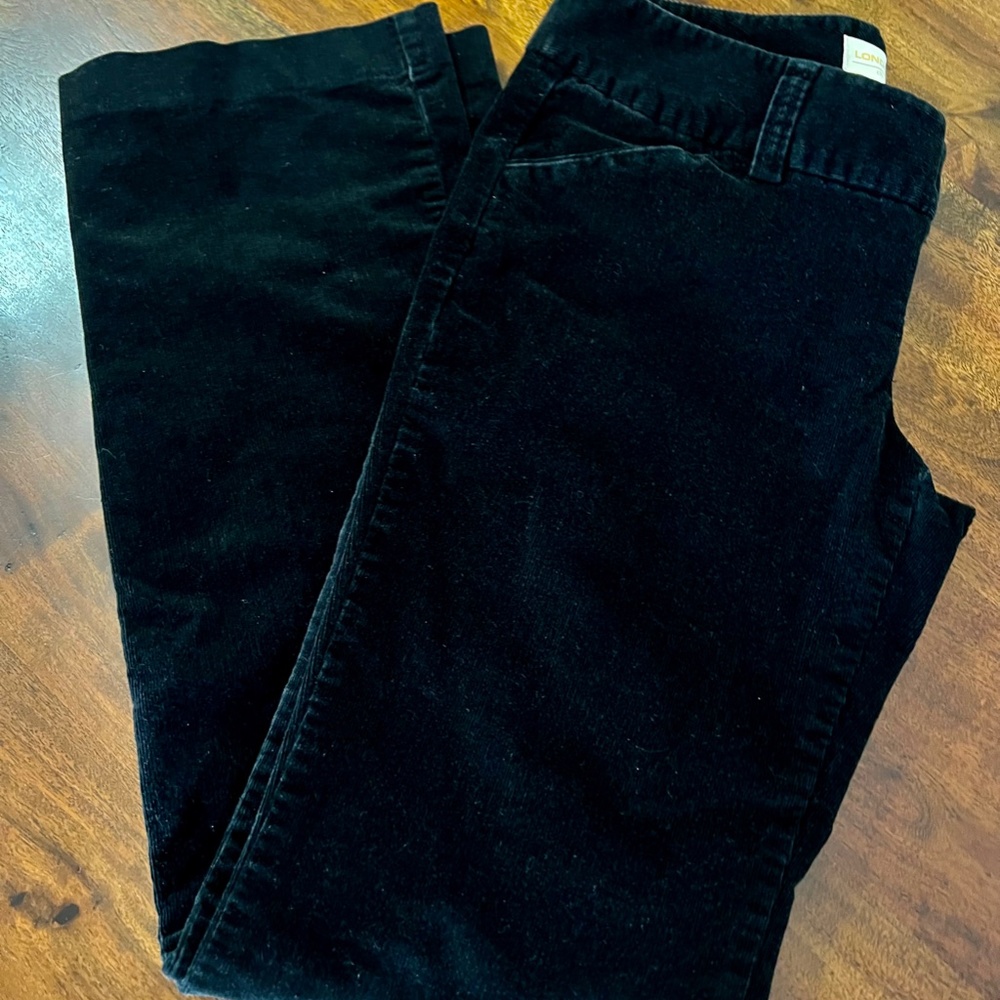 London Jean Chino The Kate Fit Black Corduroy Pants 10 Long